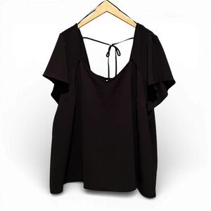 Penningtons Black Flutter Sleeve Blouse